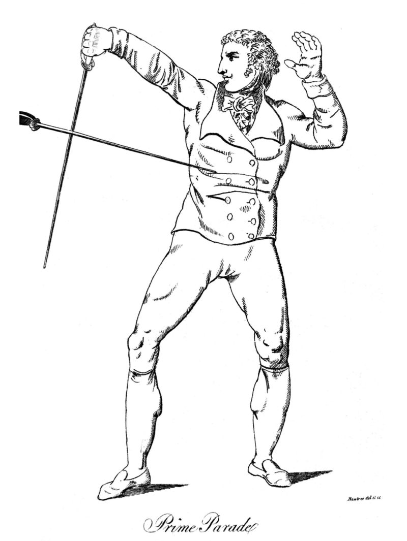 sword parry displaying leverage