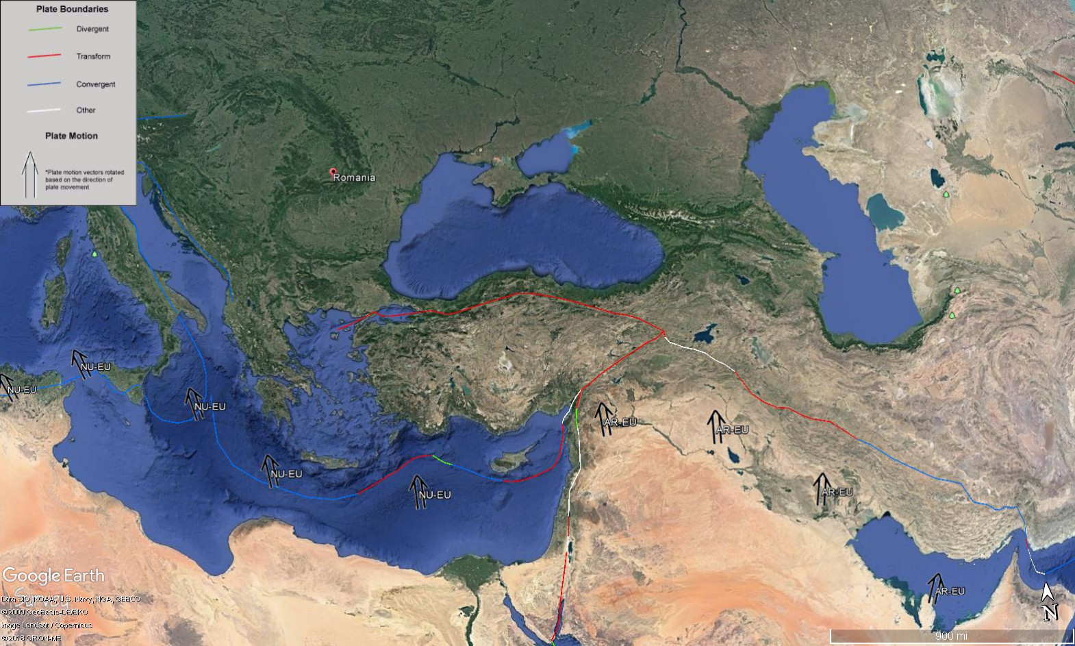 Image of eastern Med and Caspian