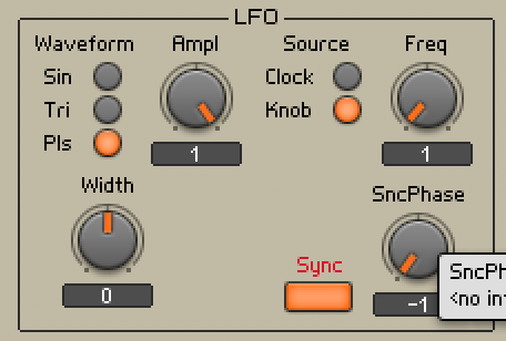 LFO Panel with sync controls