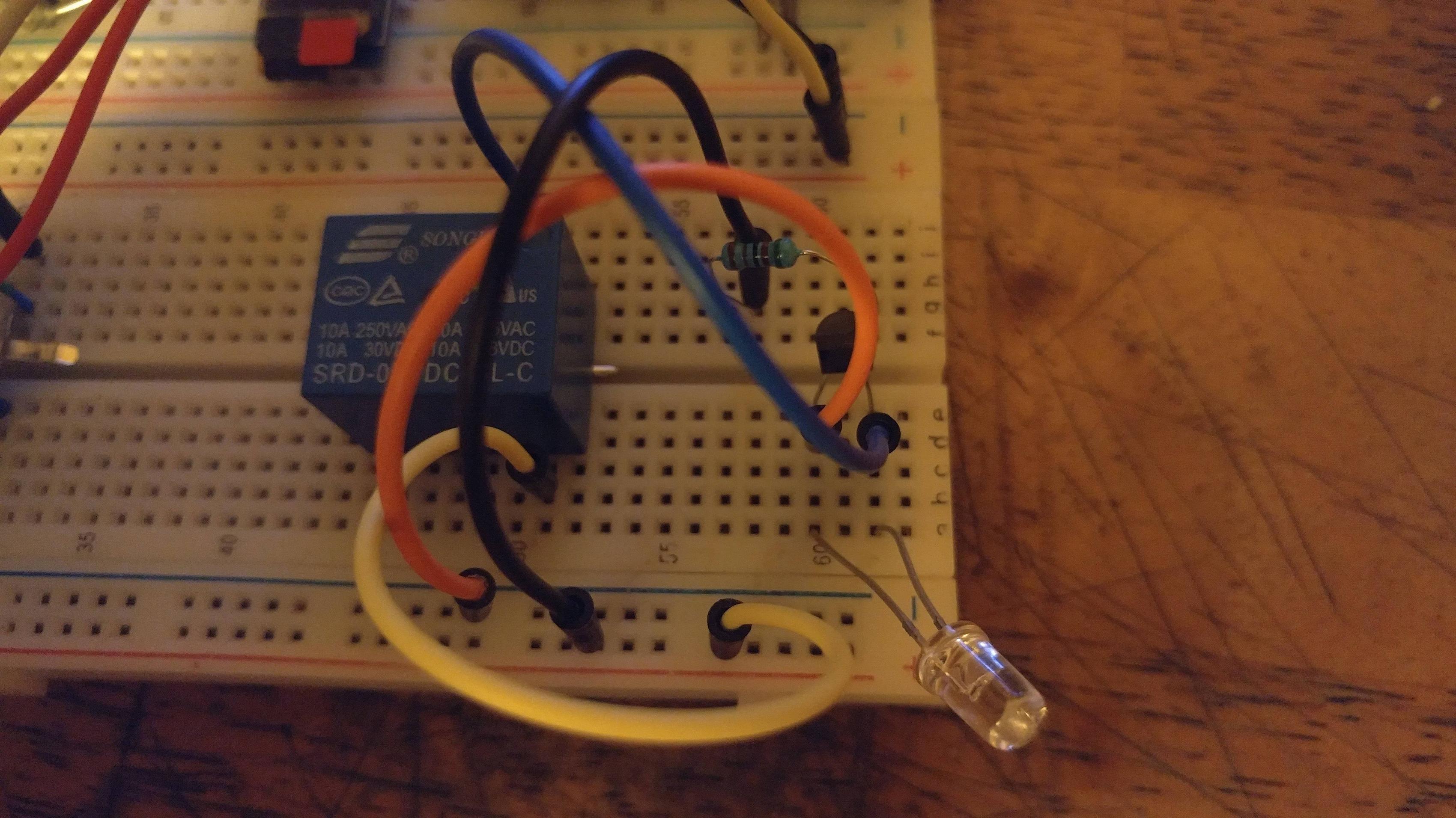 Circuit on breadboard.