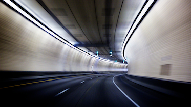 Interstate 70 passing through the Eisenhower-Johnson Memorial Tunnel