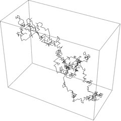 3d random walk with equidistant steps