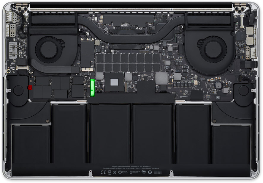 Mac laptop tear-down image