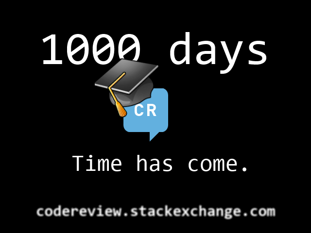 1000 days: time has come to graduate