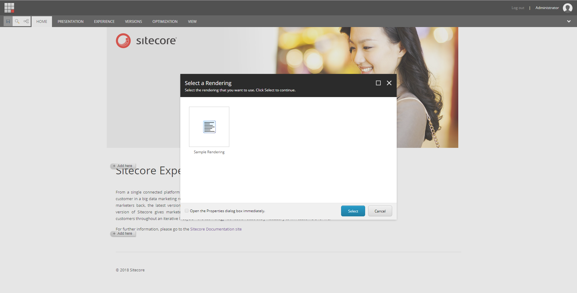 Image of Sitecore Dialog