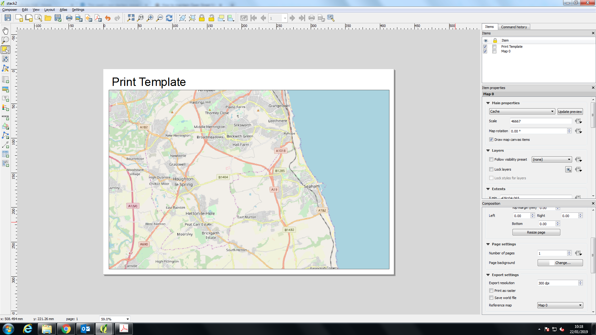 Screenshot 2: Print template