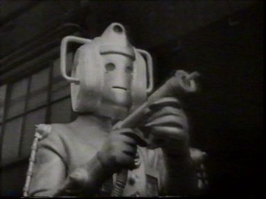 Cyberman from the 1968 story *The Invasion*. Note earmuffs.