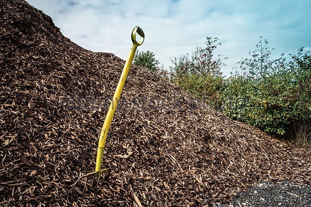 pile of dirt with fork