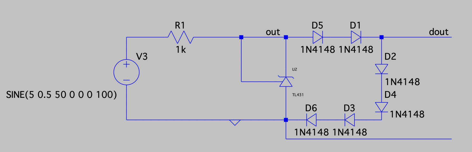 TL431 based 1.6V reference generator