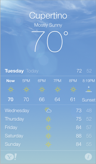 Weather in iOS7