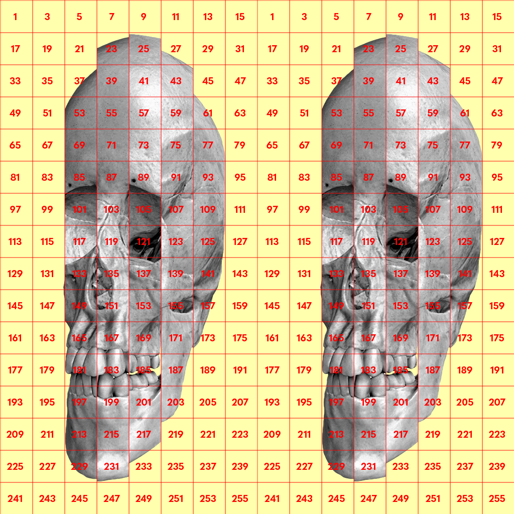 Horizontal displacement map applied