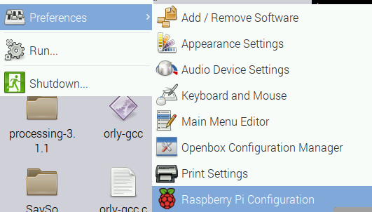 Raspberry Pi Configuration Menu