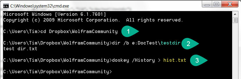 Dos Command Session