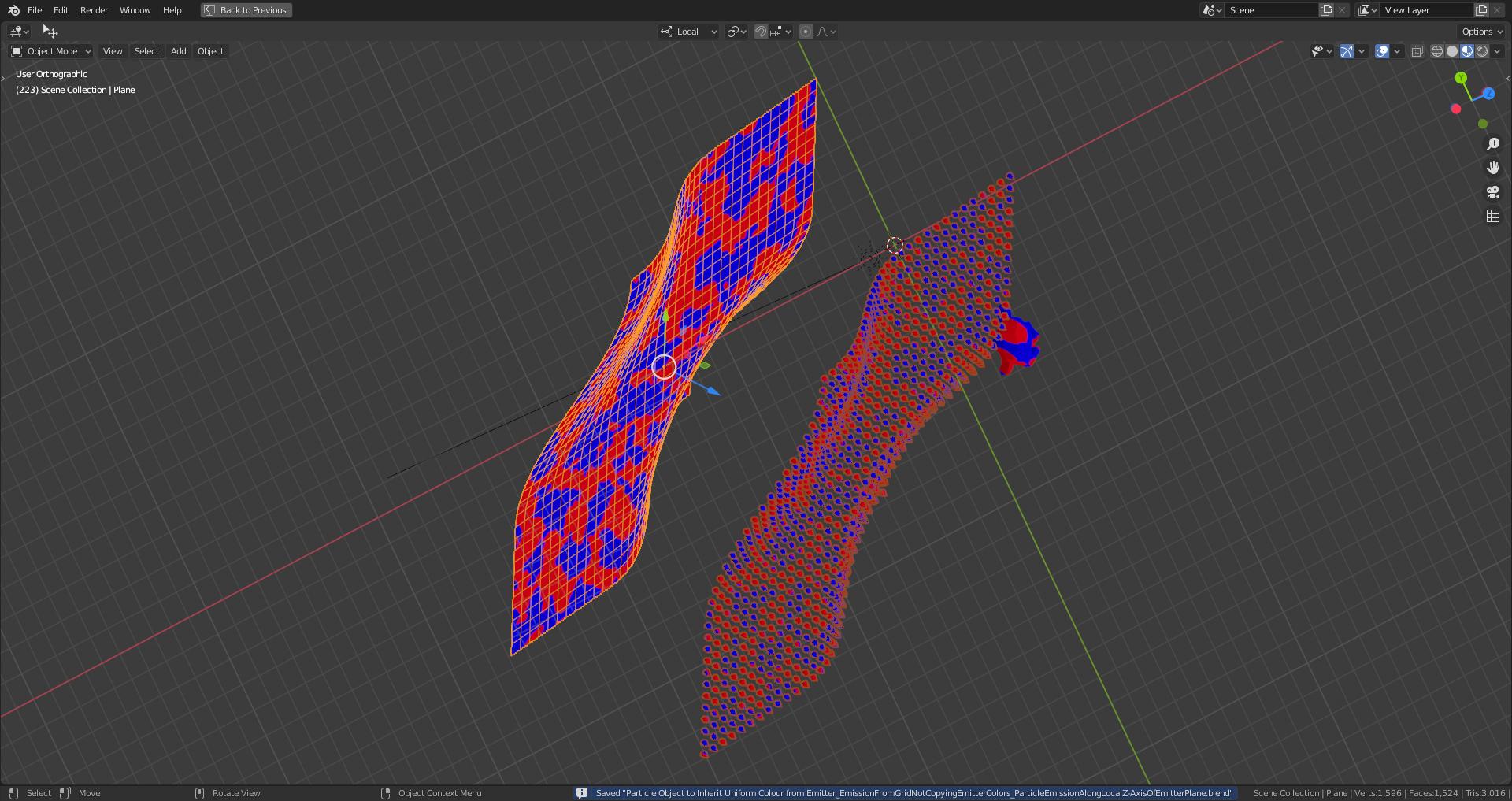 Instance Objects emitted along Instancers local Z axis