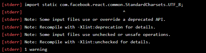 React Native - Some Input Files Use Or Override A Deprecated API ...