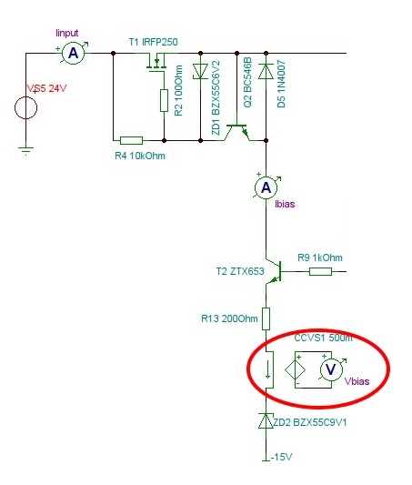 Current mirroring using ideal CCVS