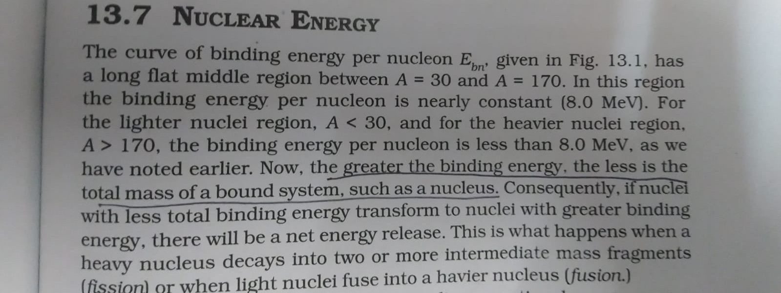 The attached image is from Class 12 NCERT Physics Textbook,Chapter13-Nuclei