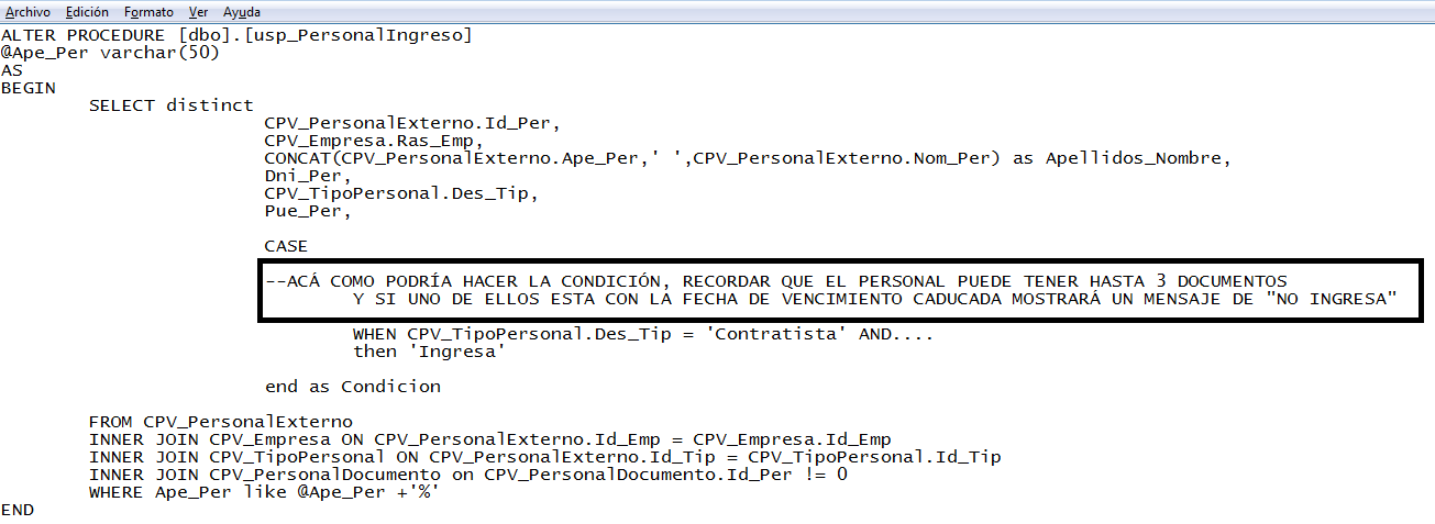 CÓDIGO SQL