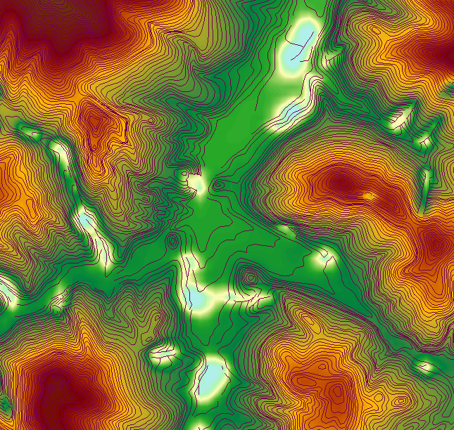 Contours and DEM created from them