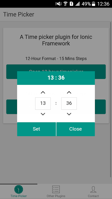 https://www.npmjs.com/package/ionic-timepicker