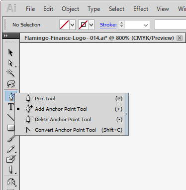 convert anchor point tool