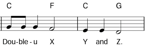 "ABC" song use of "double-u"