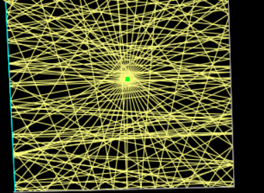 this image shows a room having a single point source of light