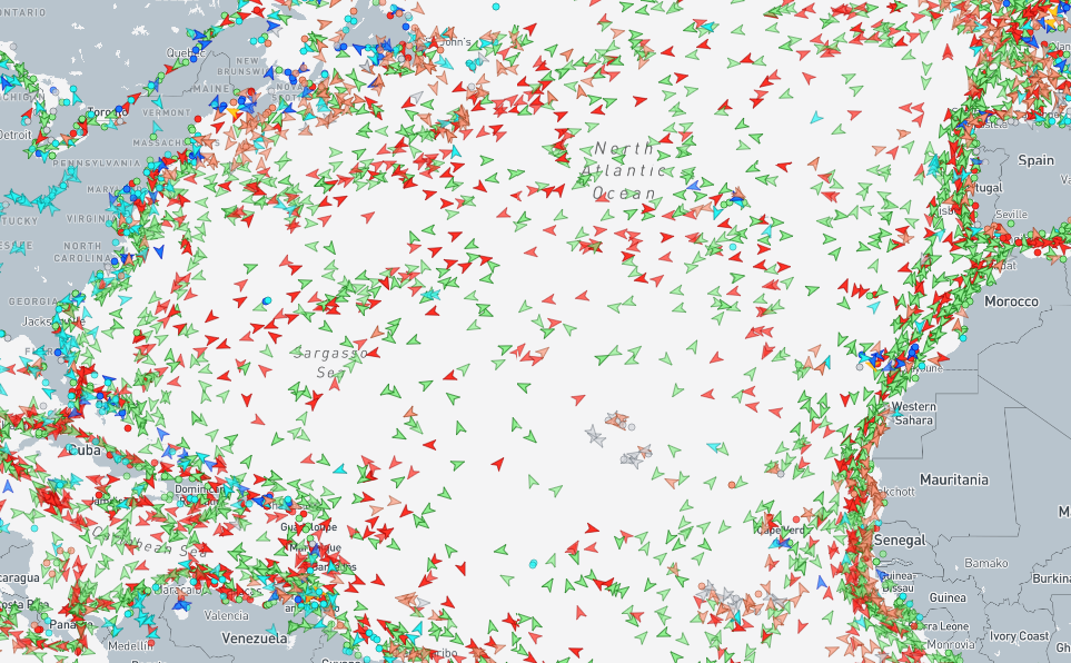 Atlantic Ship Tracking