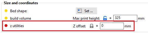 SuperSlicer Z-offset setting