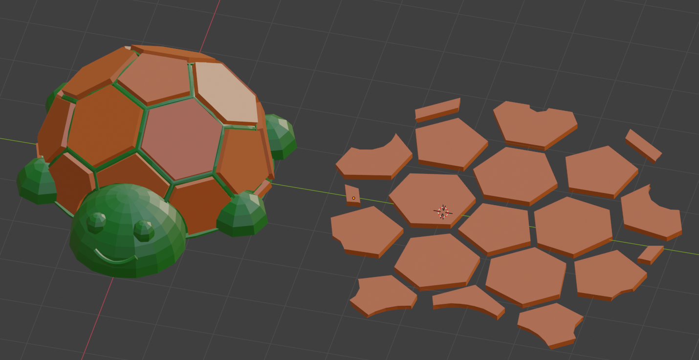 Turtle with spread shields