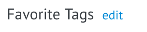 Favorite Tags