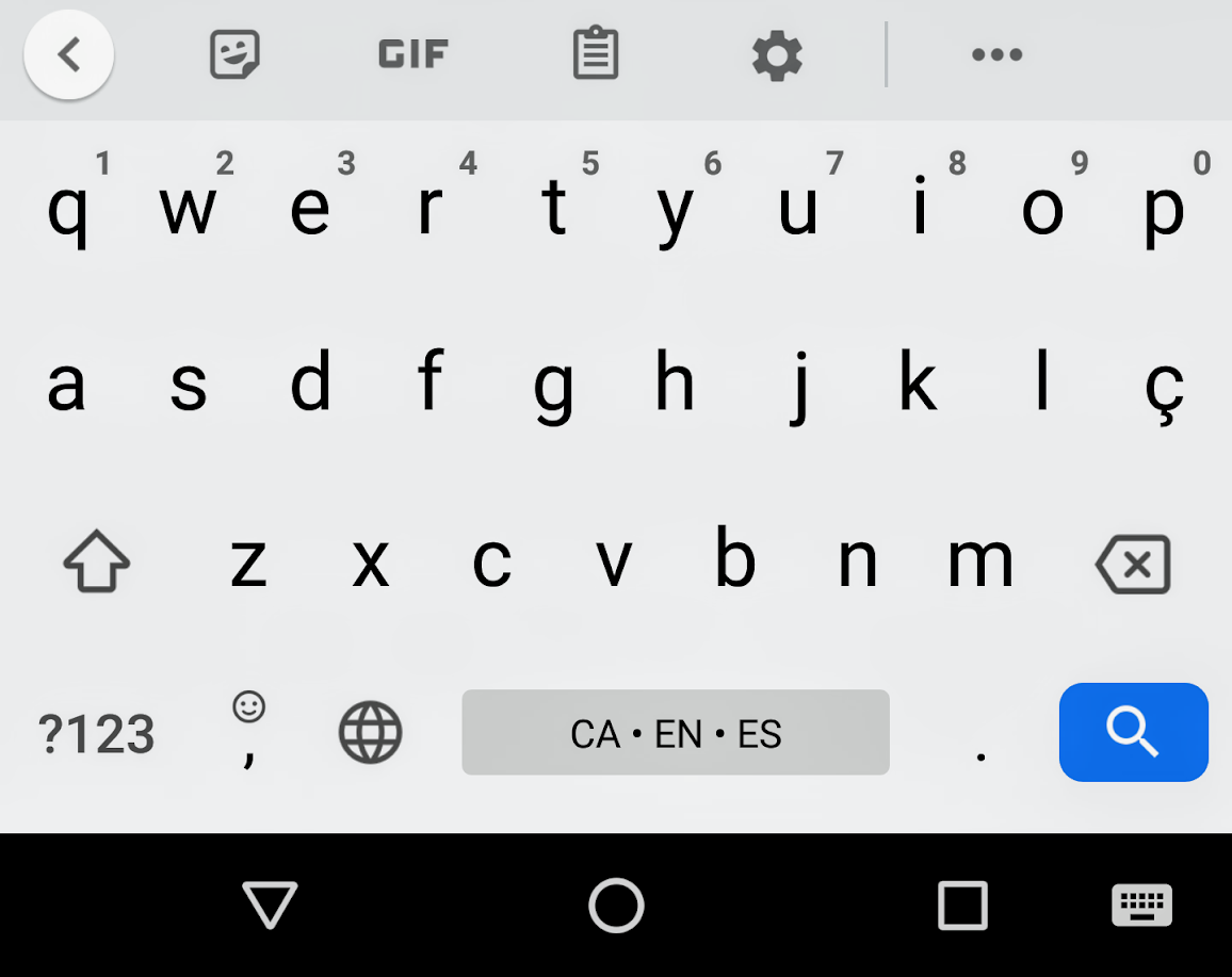 Android 8 keyboard