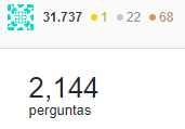 31.737 pontos de reputação e 2,144 perguntas