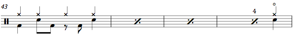 bar repeats, with small variation