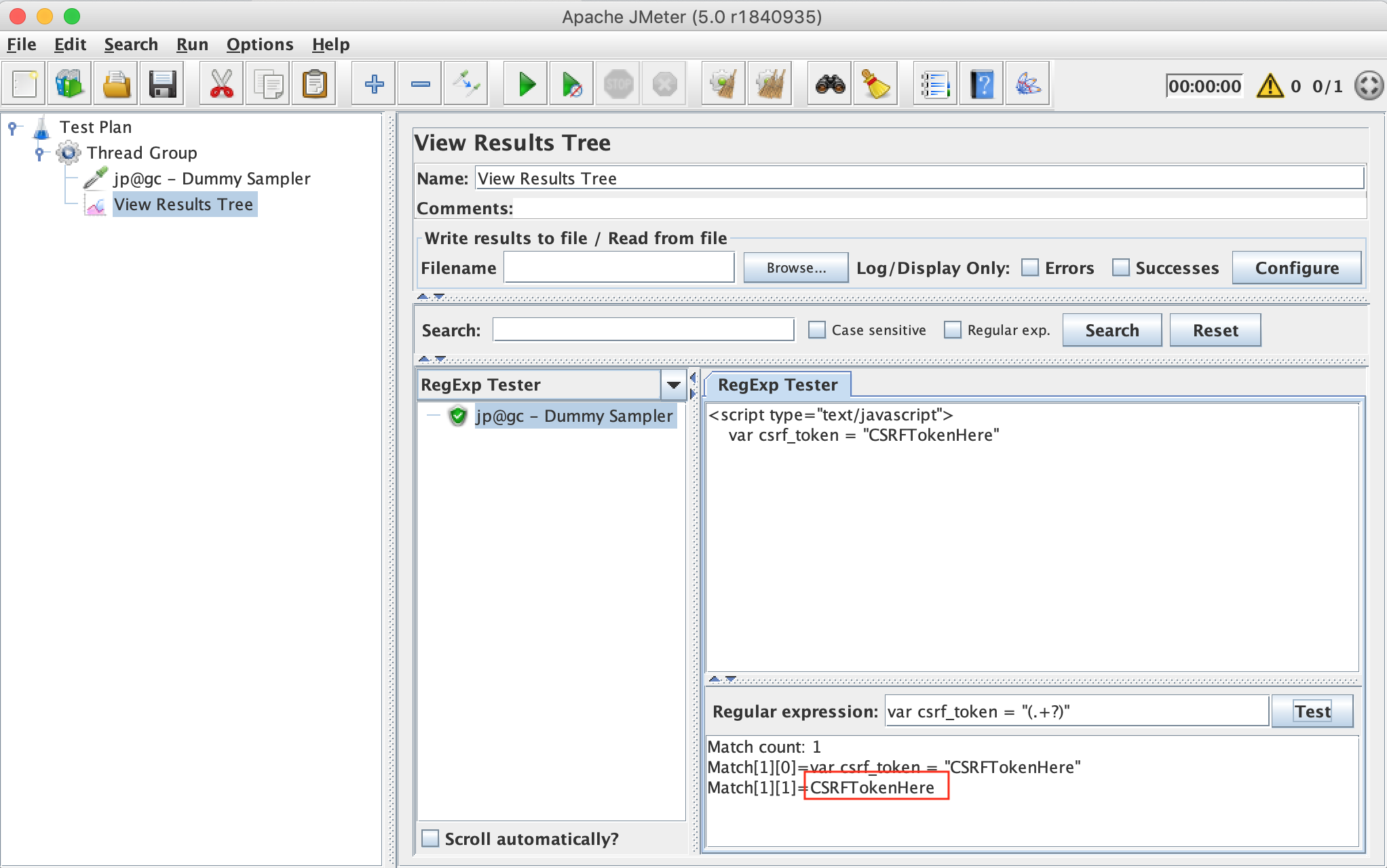 JMeter Regular Expression Demo