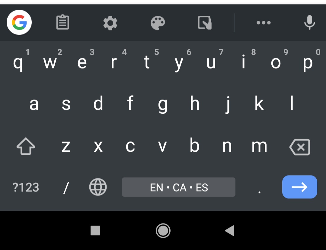 Android 9 keyboard