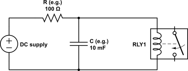 What Is The Simplest Way To Introduce A ~ 1 Second Delay In Powering On 