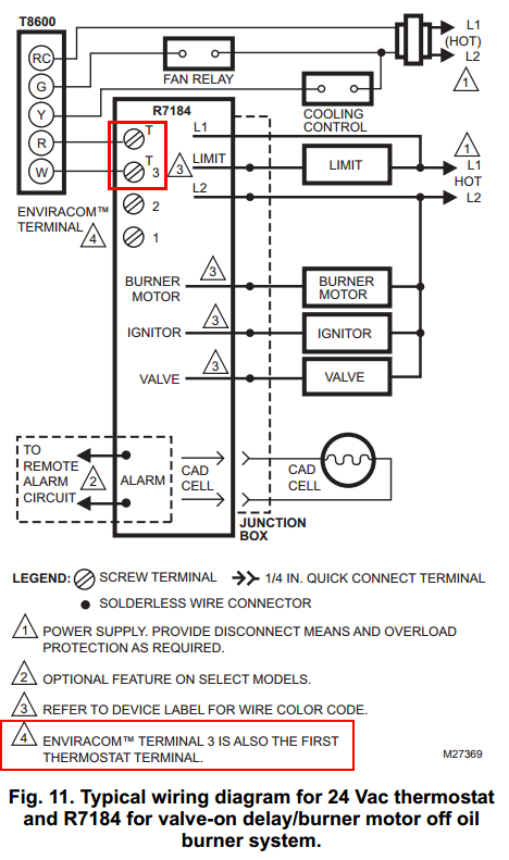 terminal connections of R7184