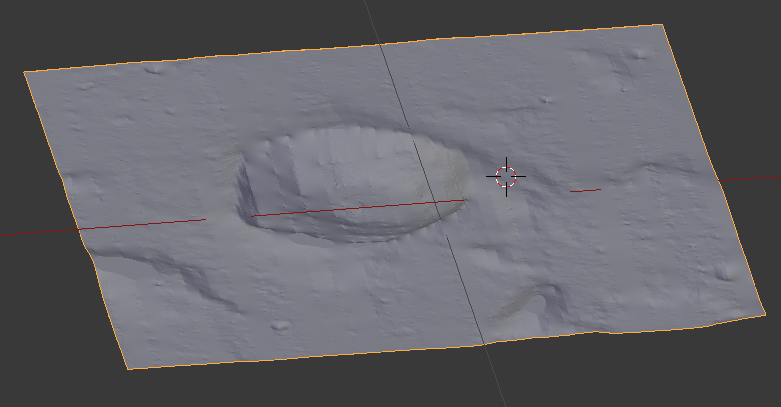 LOLA scan of lunar surface at Lalande Crater