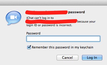 iChat error message