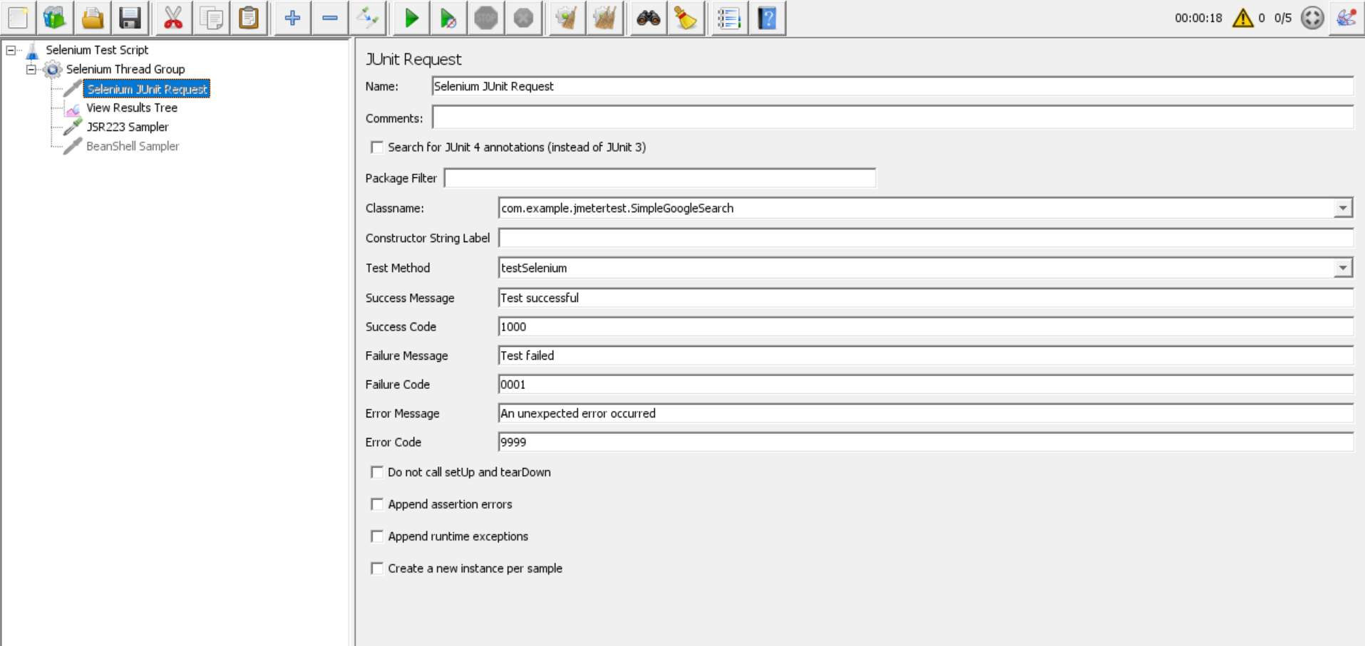 JUnit Sampler