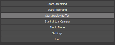 New button for starting the replay buffer