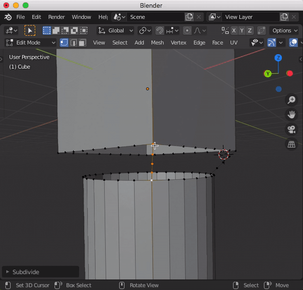 edges - How to naturally connect objects of different shapes - Blender ...