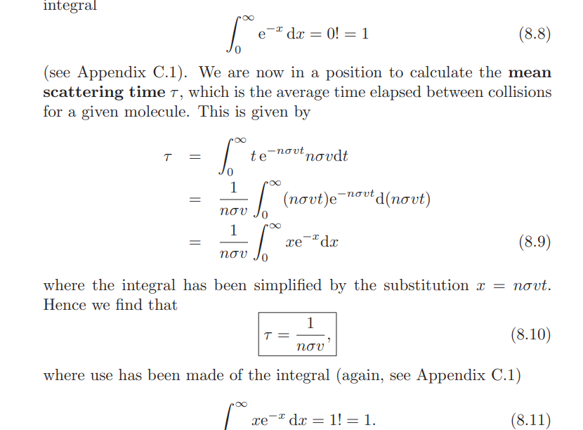 mean scattering time