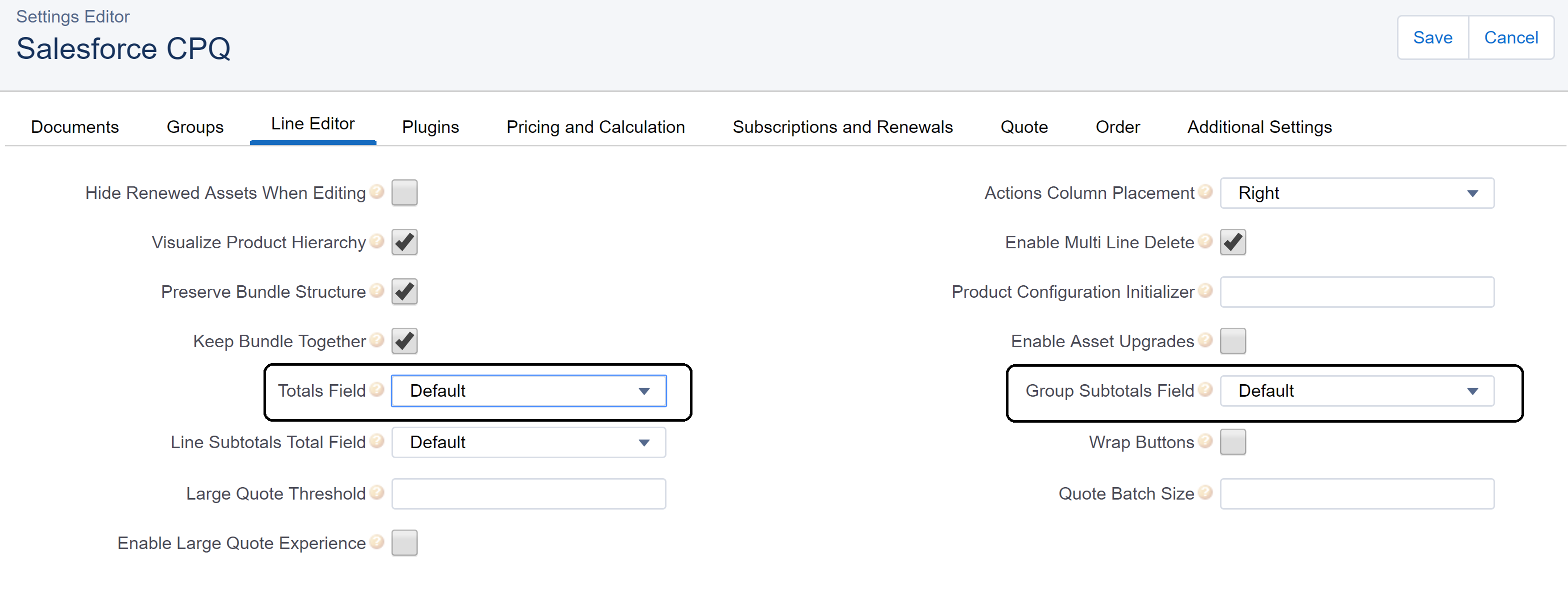 Configure