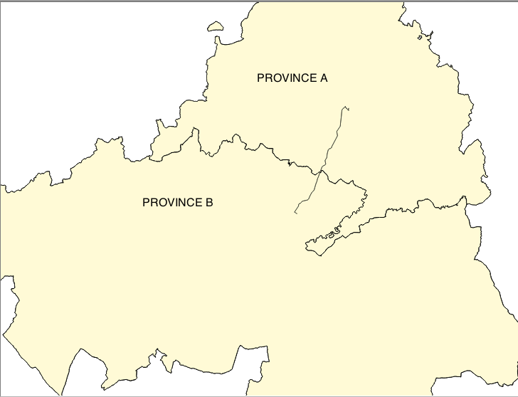 Distance within province