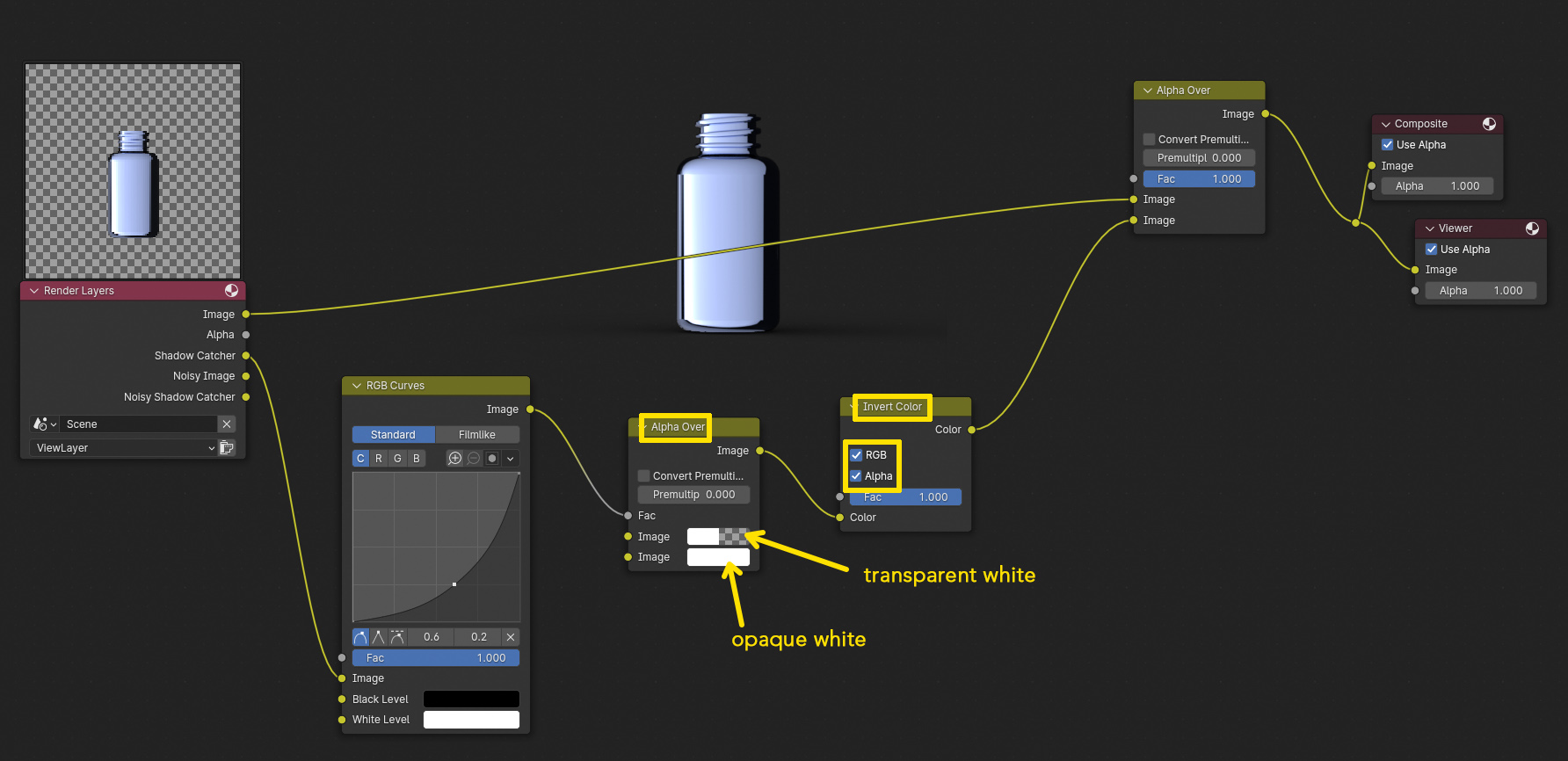 convert shadow catcher to transparent shadow