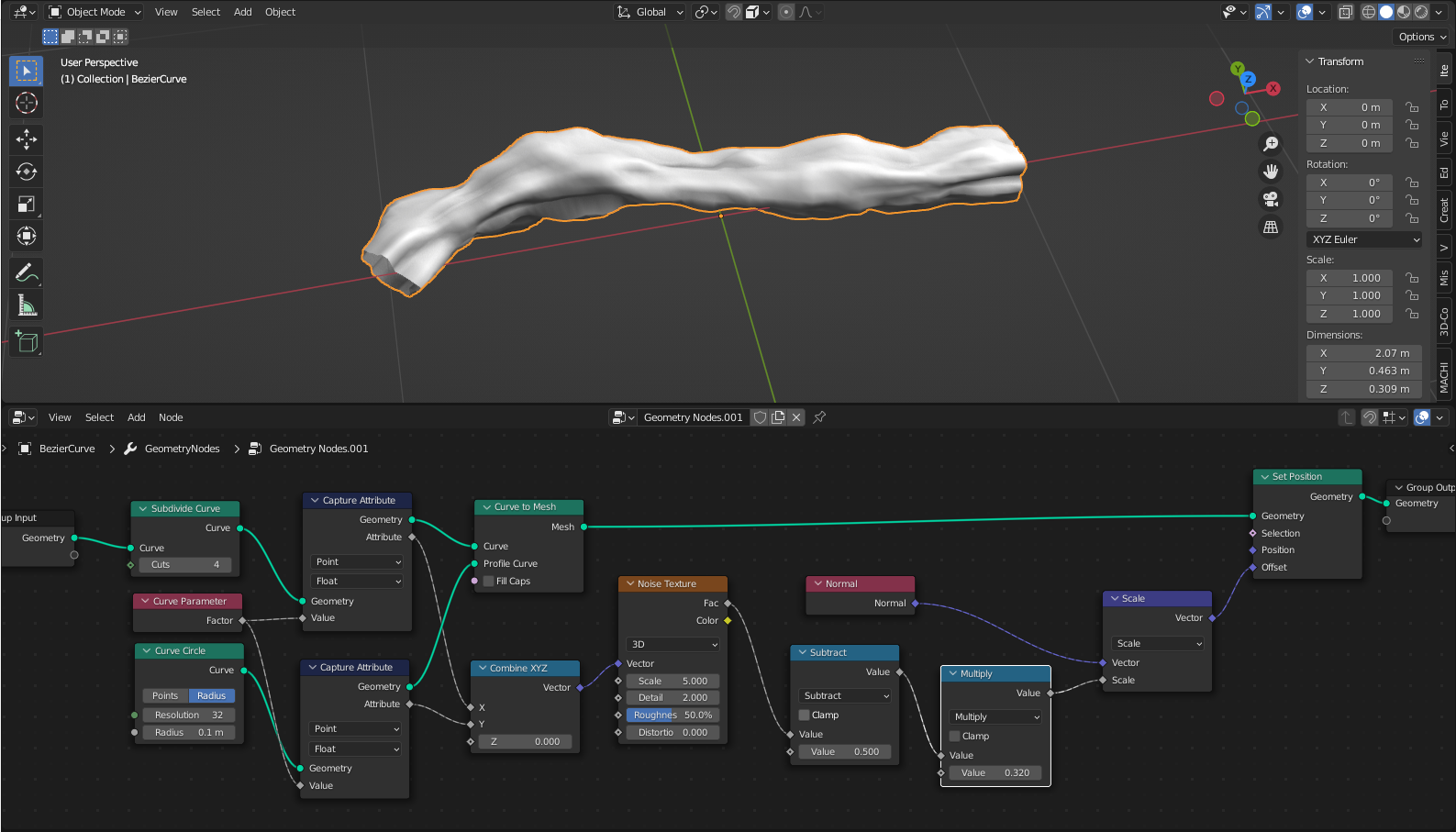 Displacement - Blender 3.0 Geometry Nodes - How To Displace Mesh Using ...