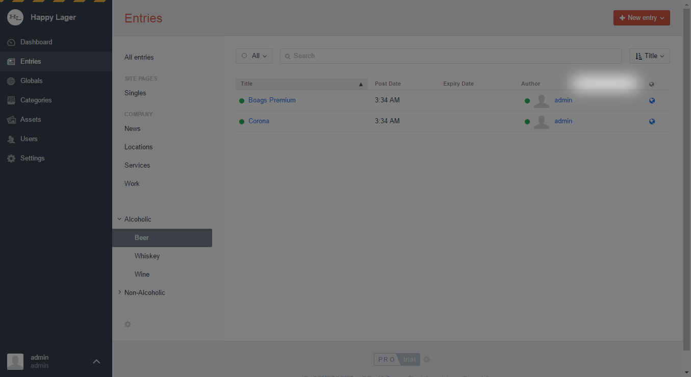 Nested entry source