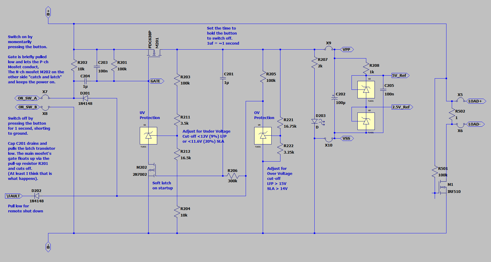 Soft latch switch circuit